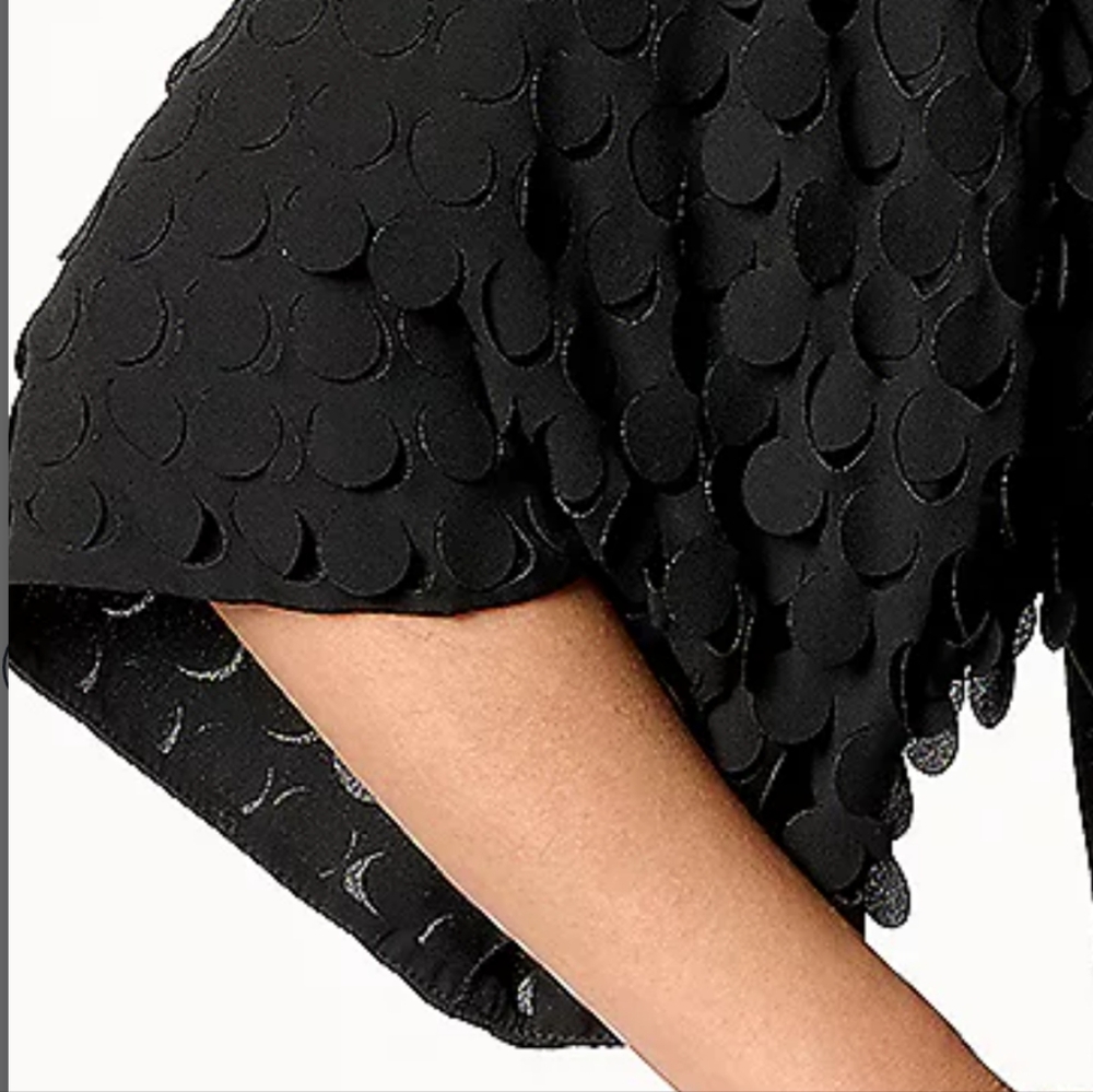 🖤 Dennis Basso Pailletted Sleeve Blouse. 1X